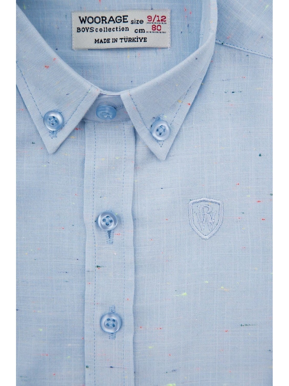 Light blue speckled shirt NDZ3803 - Online store - Boutique